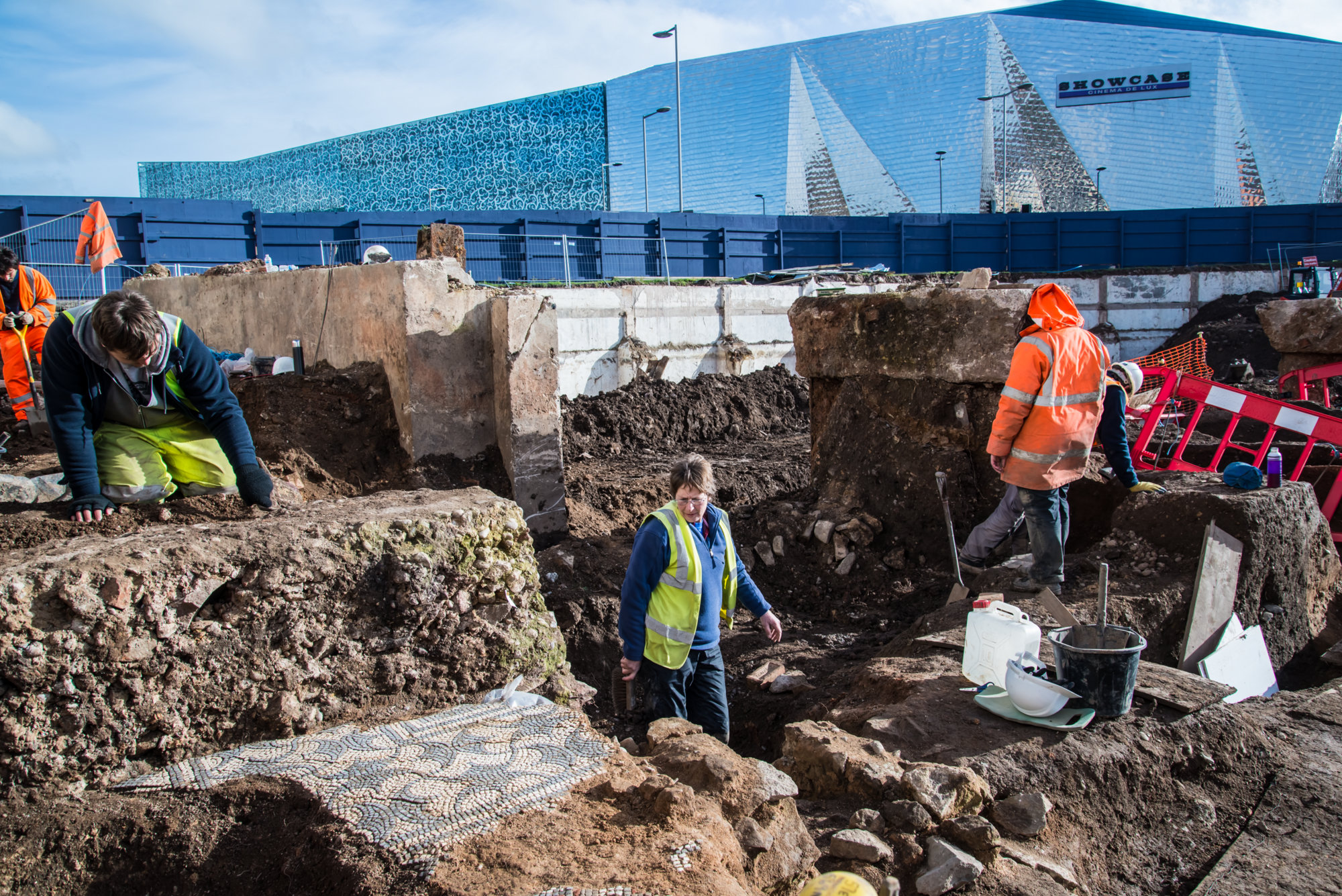 Archaeological evidence of Roman Leicester is still being found, this excavation near Highcross Street took place in 2017 -