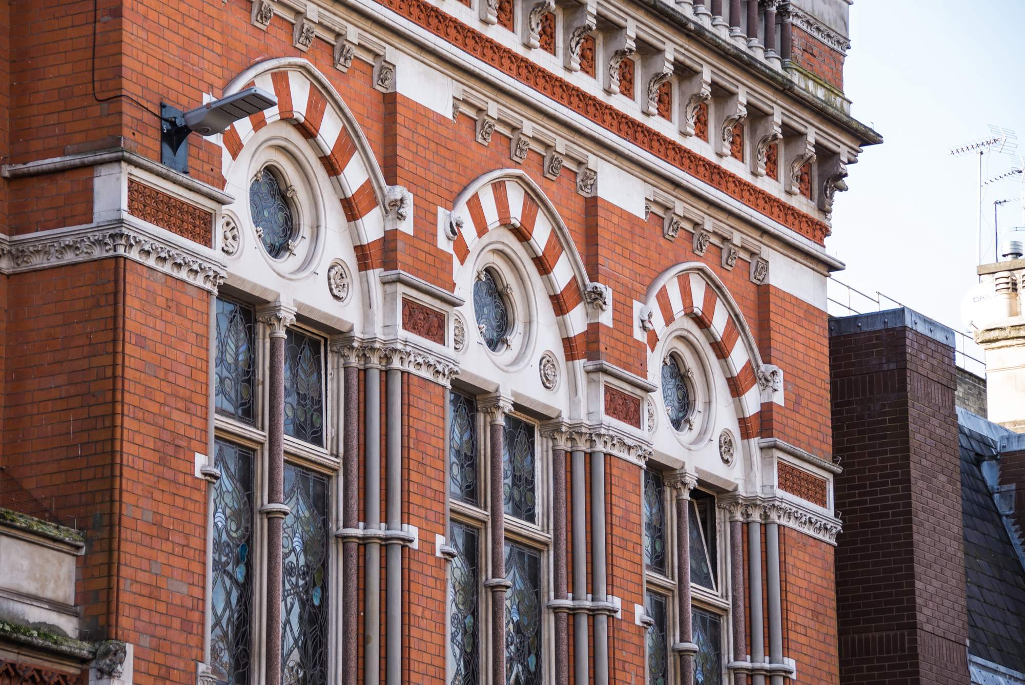 The ornate brickwork is a key feature of the design -