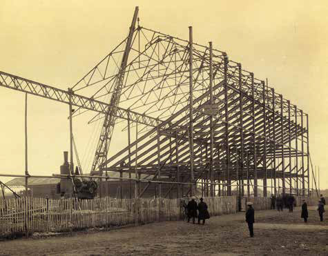 Main stand at Filbert Street being built in 1921 - Leicester City Football Club