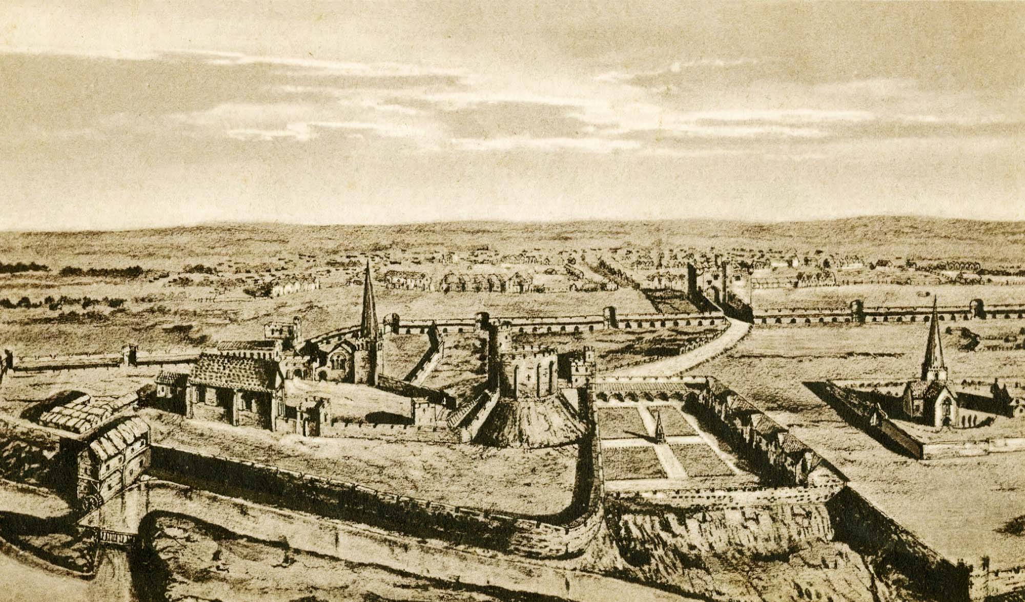 Leicester Castle in the 14th Century - James Thompson, An Account of Leicester Castle, 1859