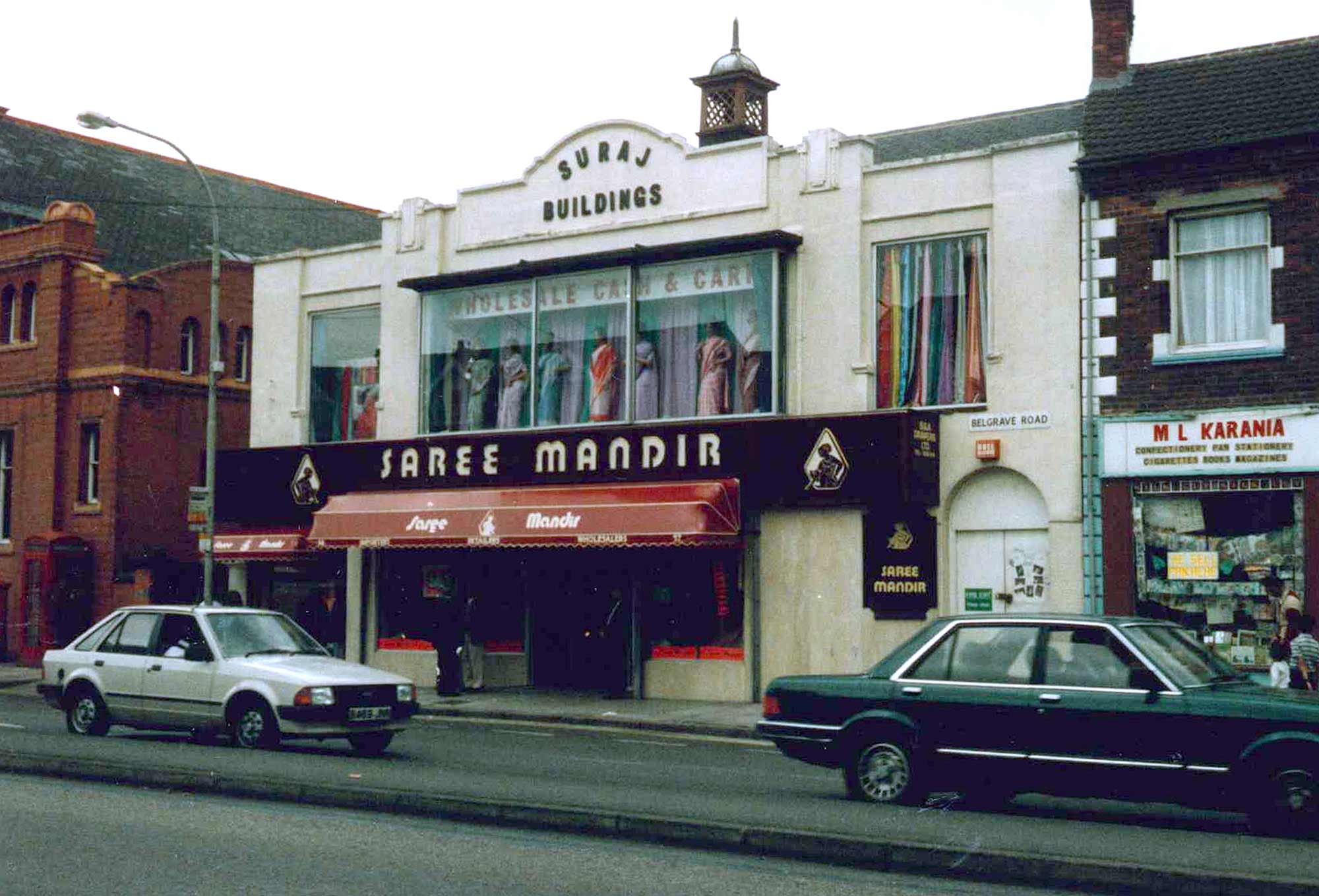 A saree shop on Belgrave Road in the 1980s - 