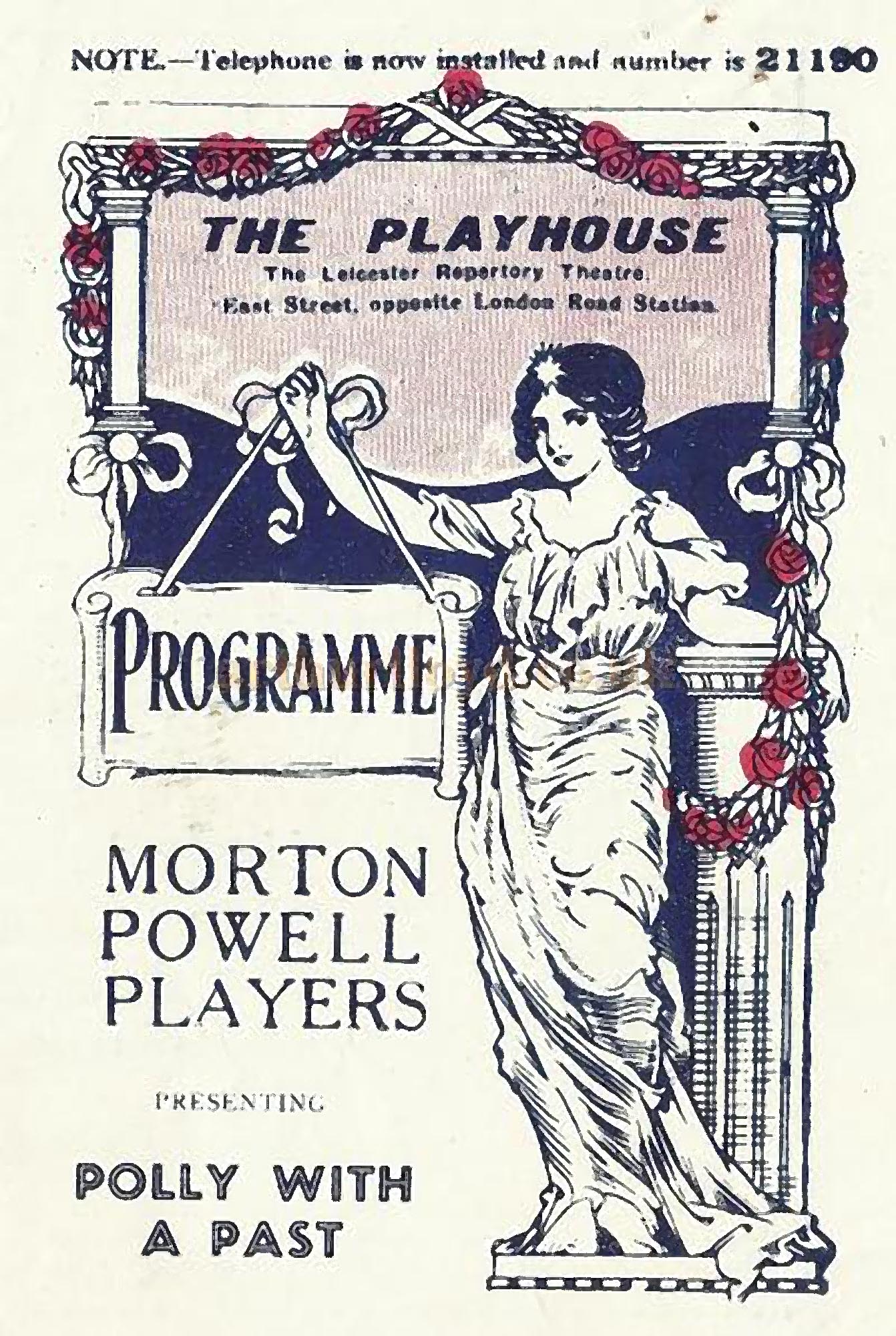 An early programme for The Playhouse Theatre - David Garratt and arthurlloyd.co.uk