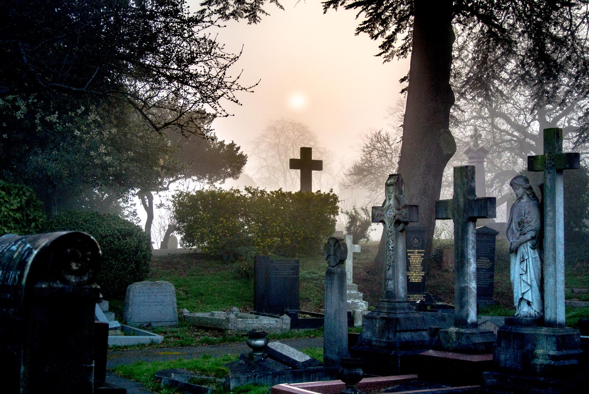 Gravestones on a misty morning - Andy McQuillan