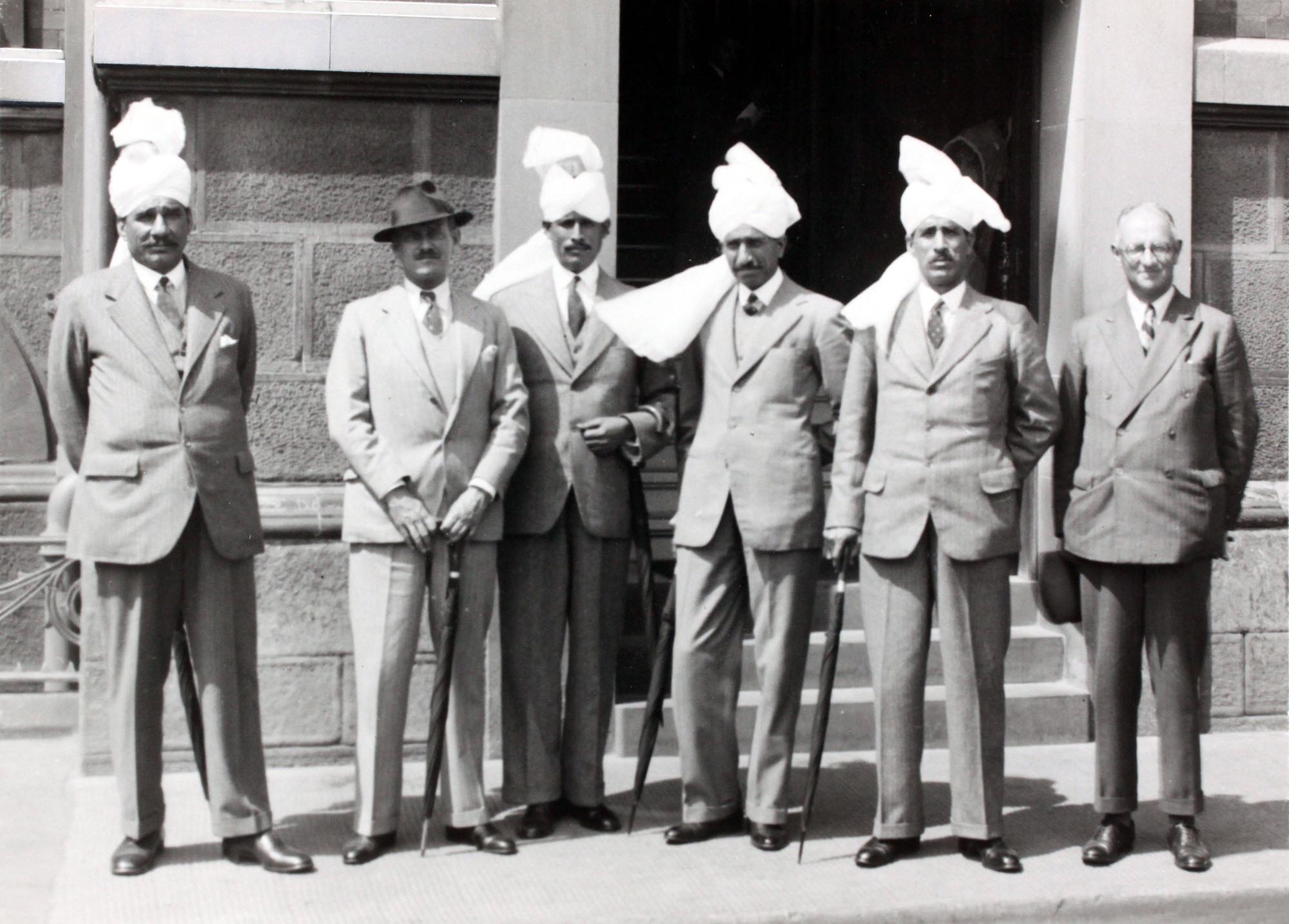 Photograph of Indian visitors to Corah factory, 1939 - Manufacturing Pasts (University of Leicester)