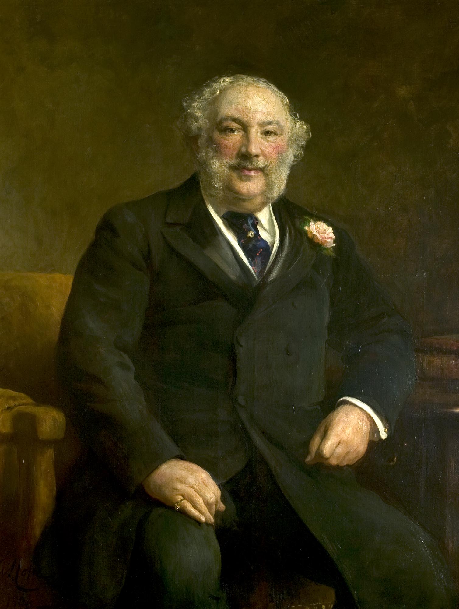 Sir Israel Hart by Arthur Stockdale Cope. Oil, 1896 -