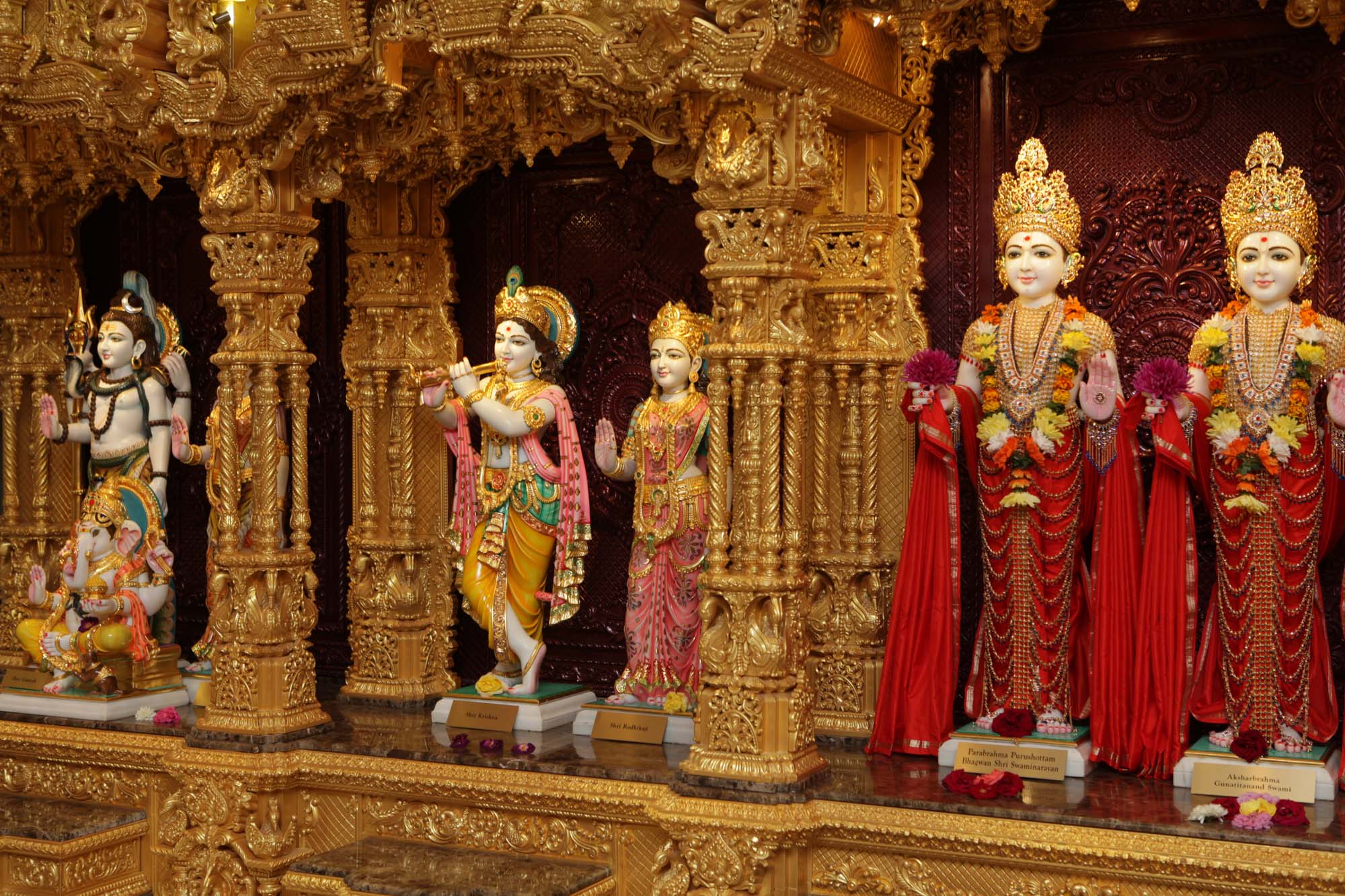 Inside the mandir - BAPS Mandir