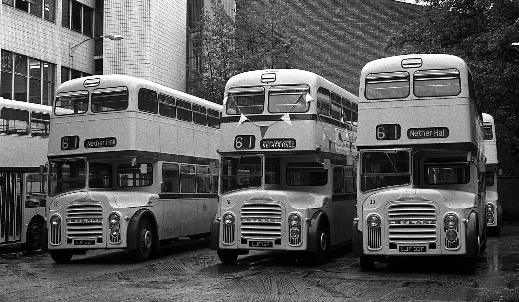 The rear yard of the bus depot where the buses were parked in narrow bays - Leicester Transport Heritage Trust, Rob Haywood and Keith Wood