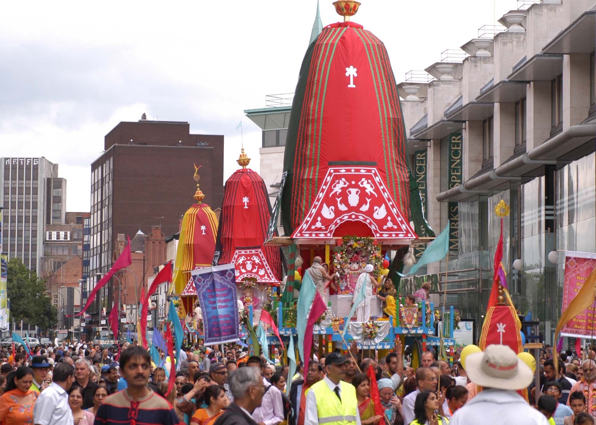 Rathayatra parade in Leicester, 2008 -