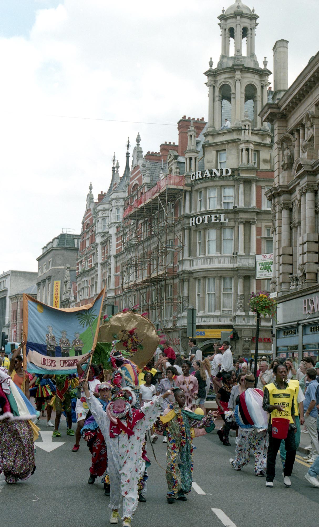 Many roads are closed for the Carnival Parade, seen here on Granby Street in 1992 - 