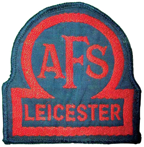 The badge of Leicester's Auxiliary Fire Service - Roger Miles
