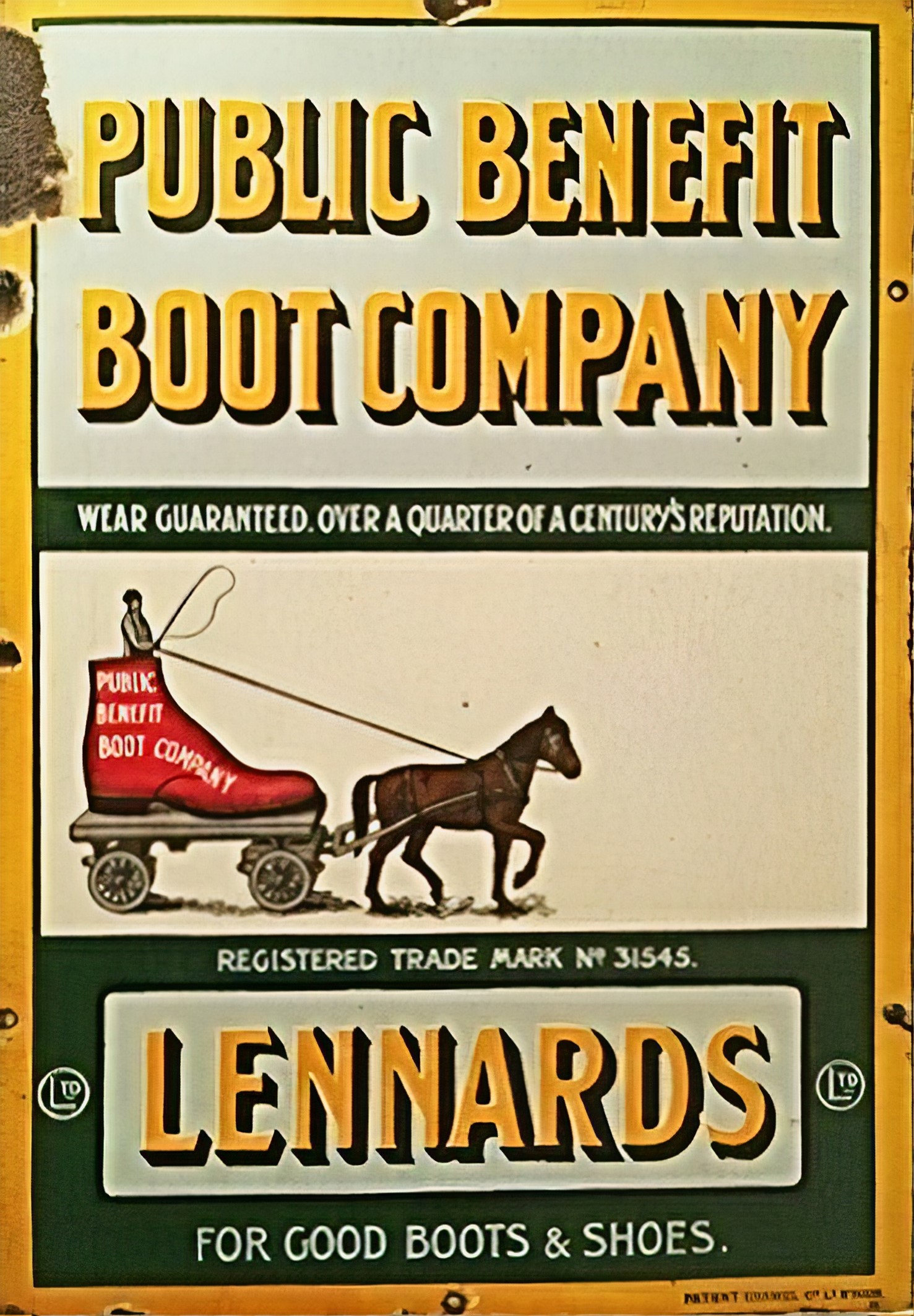 Poster for Lennard Brothers' shoes -