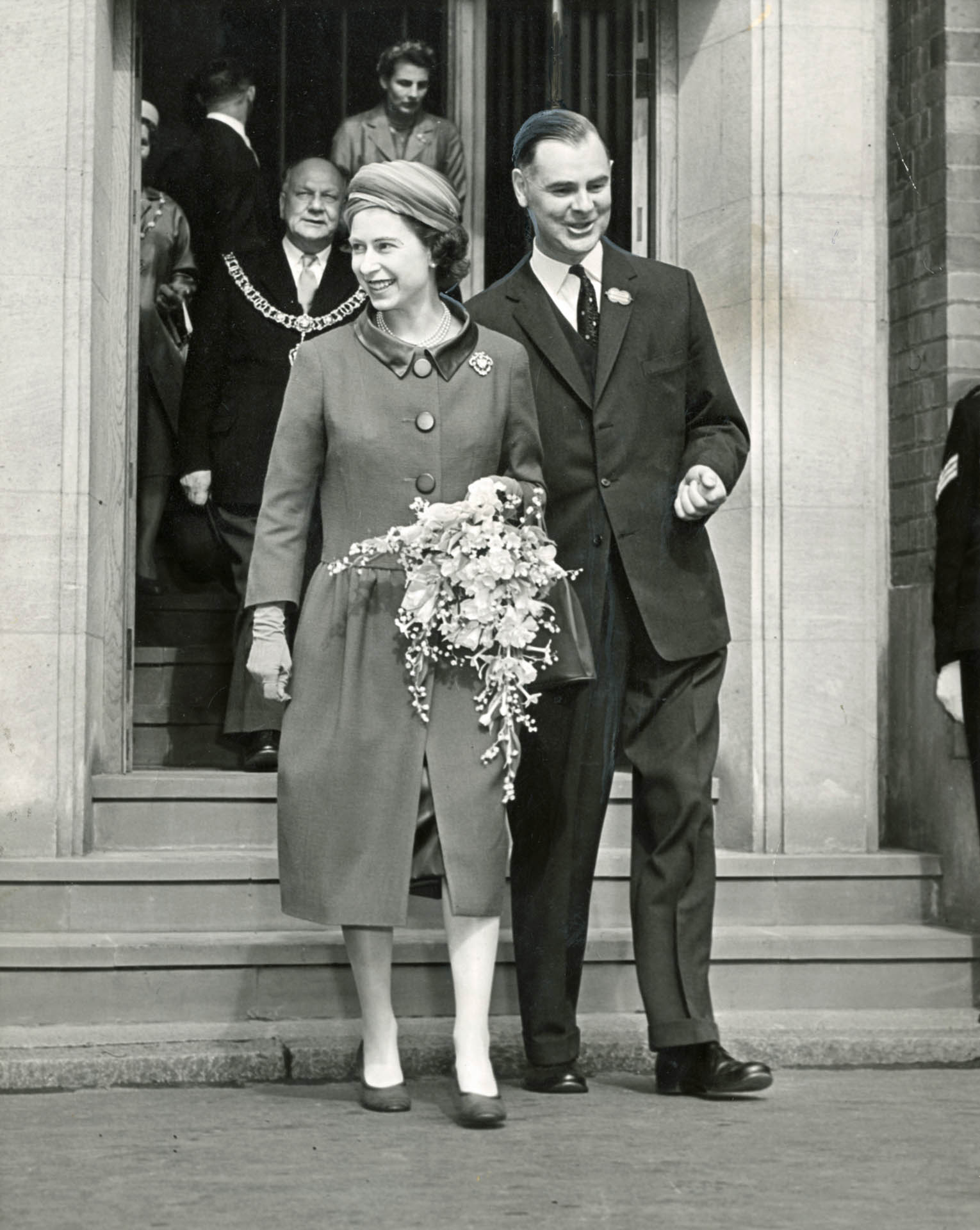 The Queen during her 1958 visit to Leicester - Picture Courtesy Leicester Mercury
