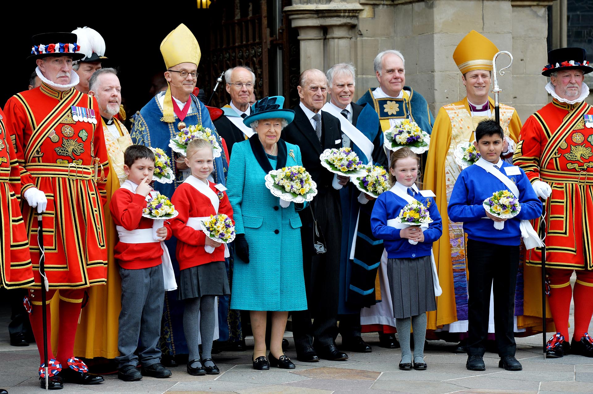 The Queen outside Leicester Cathedral during the Royal Maundy Service, Leicester, 2017 - Picture by Beth Walsh