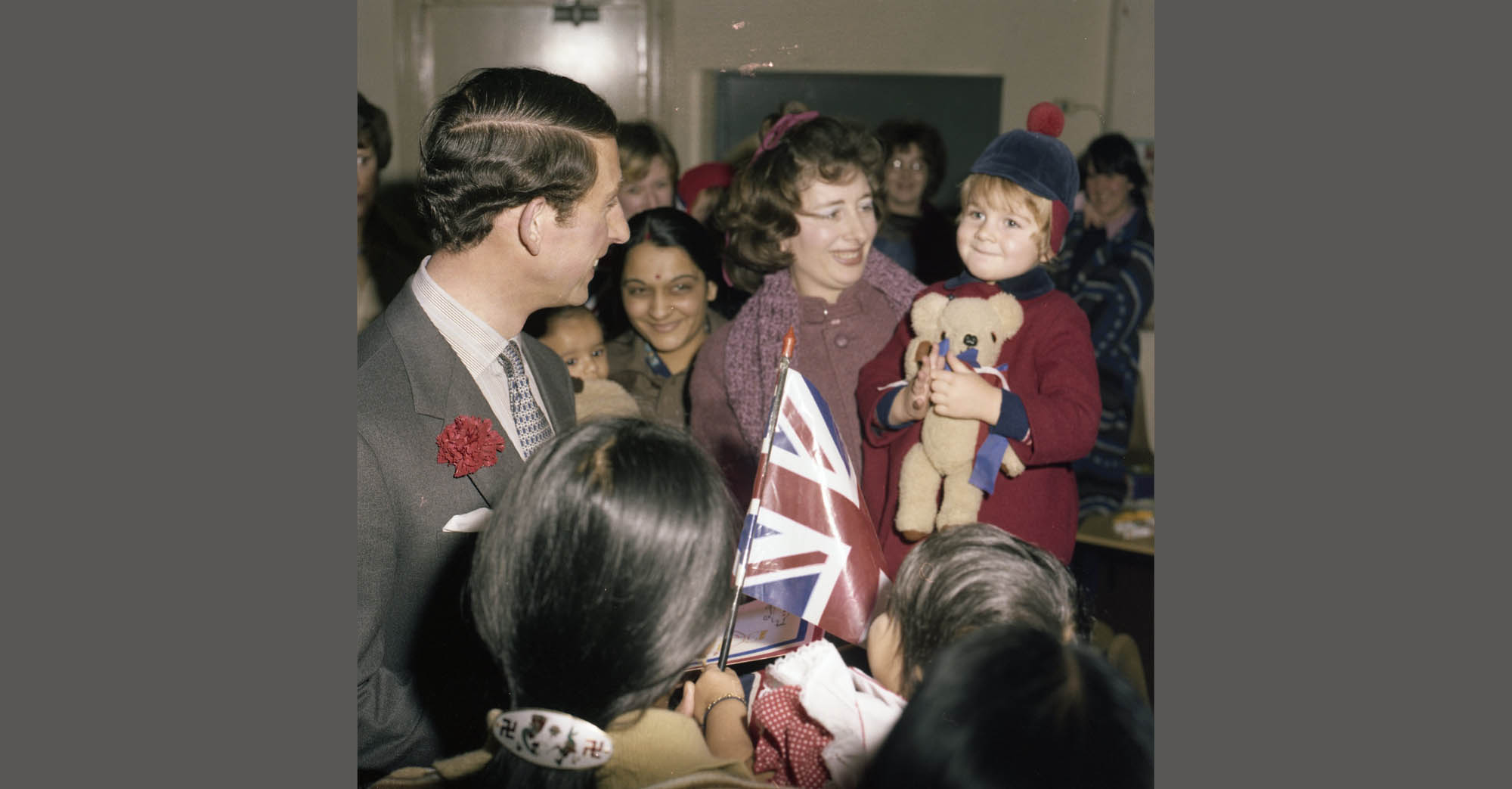 Prince Charles greets families at the Belgrave Neighbourhood Centre, 1981 - 