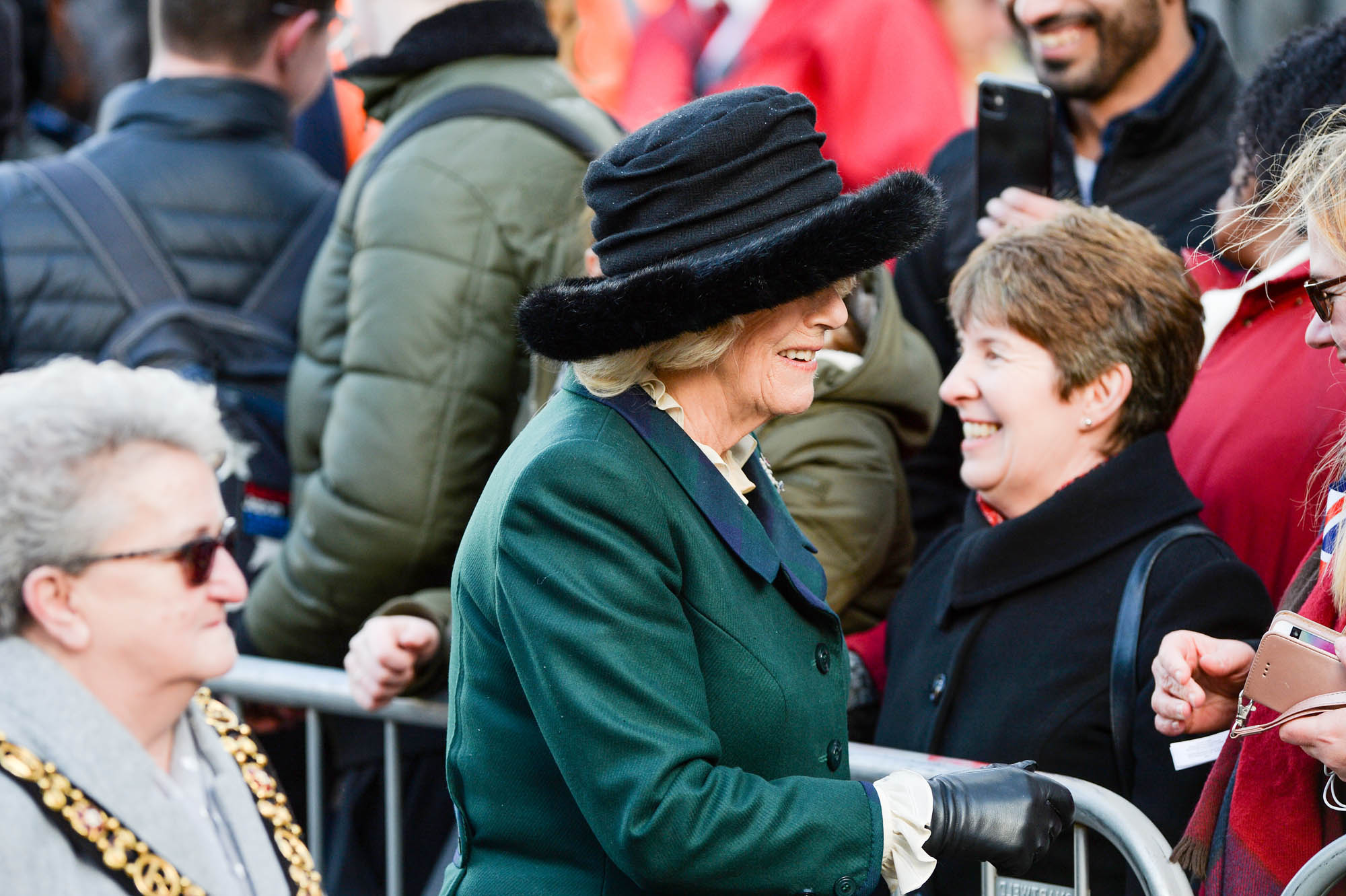 Camilla, Duchess of Cornwall, meeting the public in Leicester, 2020 - 