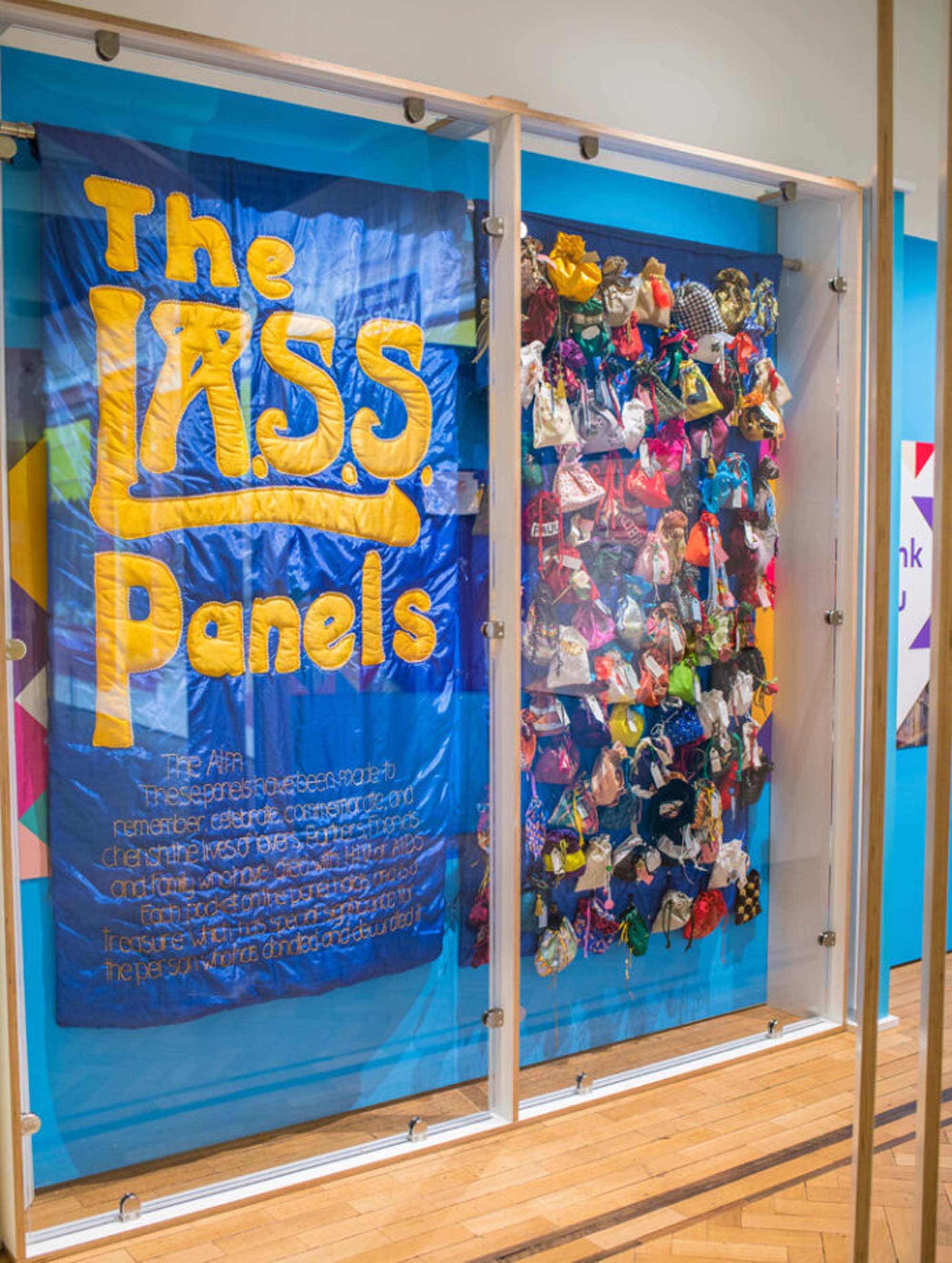LASS AIDS Quilt on display at Leicester Museum & Art Gallery in 2022 -