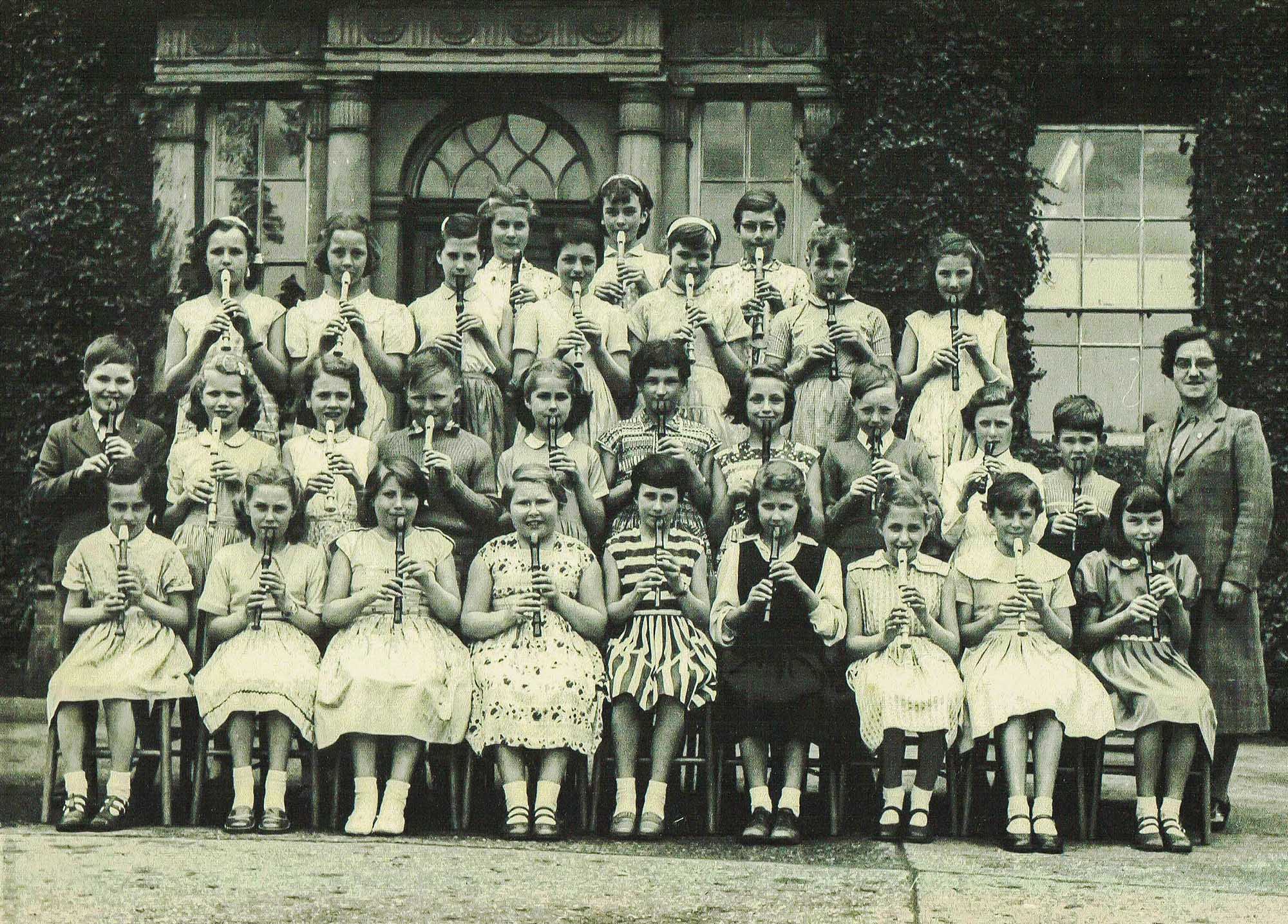 Miss Hartley’s Recorder Class in 1954 - Credit - Braunstone History Group