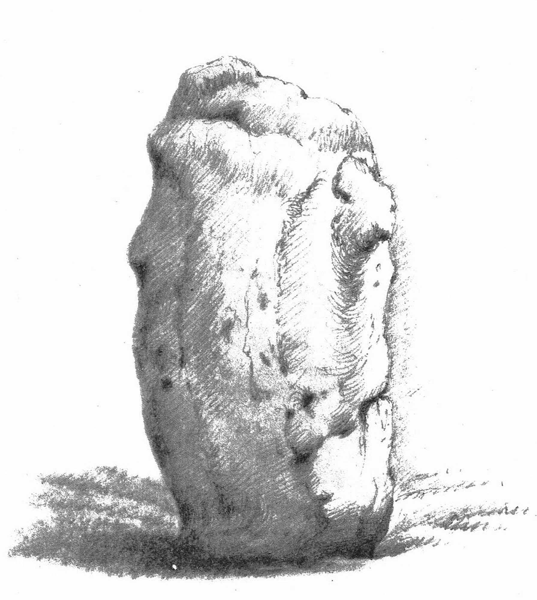 John Flower’s drawing of the stone.  1815 - 