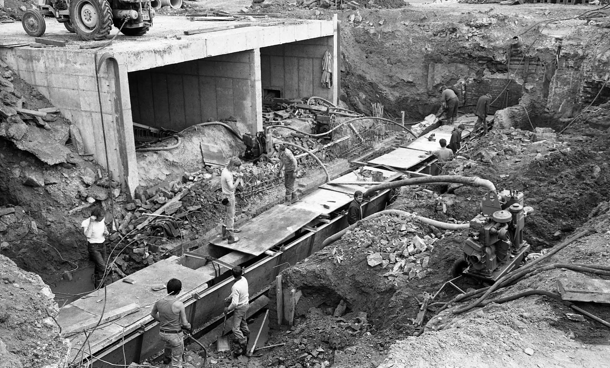 During the construction -